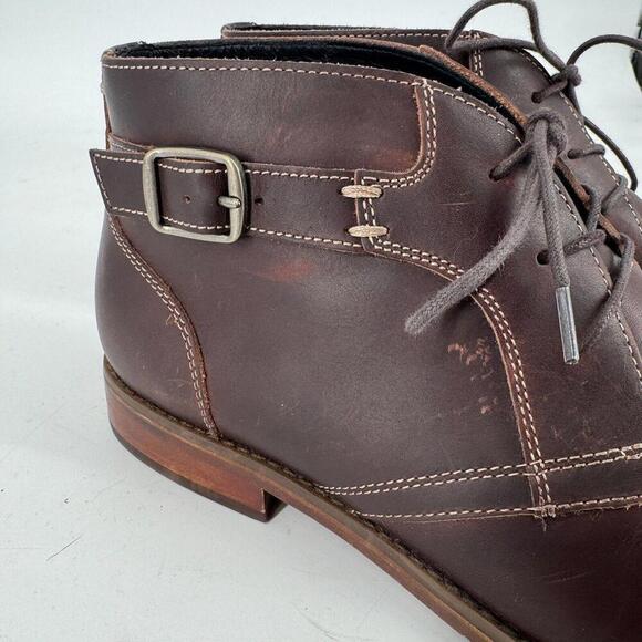 Johnston and Murphy boots mens 10.5 brown leather high top boots workwear office - Picture 6 of 8